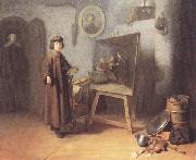 Gerrit Dou Painter in his studio (mk33) painting